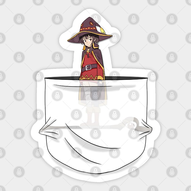 Megumin XRay Pocket Sticker by CCDesign